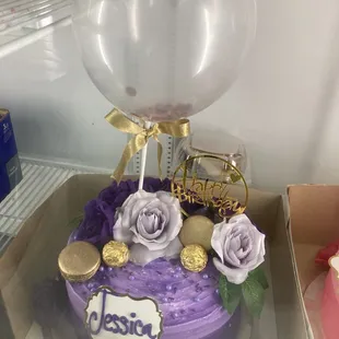 A personalized cake that looked so pretty I had to take a picture!