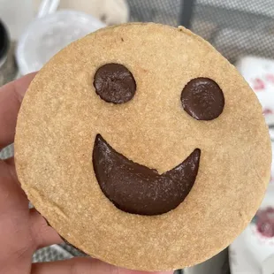 Smiley face Chocolate hazelnut cookie