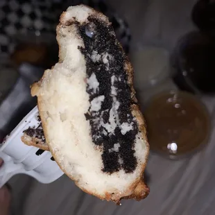 Inside the deep fried Oreos!