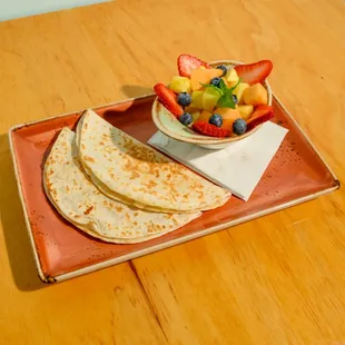 Cheese Quesadillas from the kids menu.