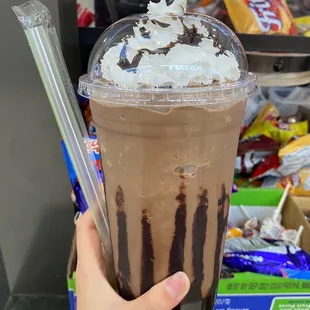 mocha frappe w/ boba