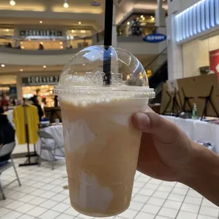 Small Strawberry Mango Smoothie with Cloud Cream