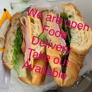 We are open for take out and food delivery
