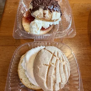Gansito + Coquito stuffed conchas