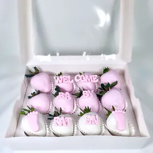 a box of chocolate covered strawberries
