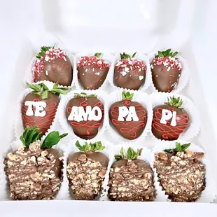 a box of chocolate covered strawberries