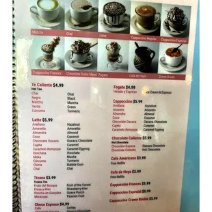 Menu.Dulce Mami Cafe.Crapes &amp; Waffles Cookies IceCreams Desserts Shakes Coffees Breakfast Sandwiches Nice Service! Cool!