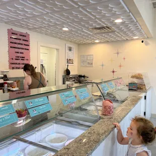 This picture shows how the ice cream is nicely displayed.