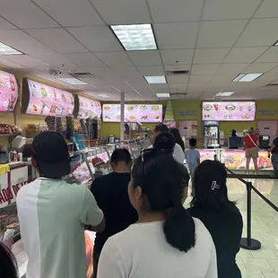 Line out the door but the staff is EFFICIENT and they got em served and up and outta there QUICK!