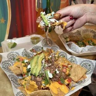 a plate of nachos