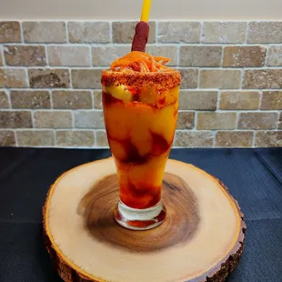 a glass of orange juice