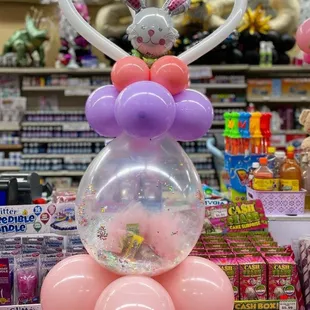 a display of balloons