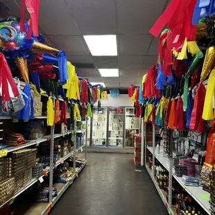 a wide aisle in a store