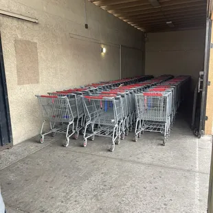 There are plenty of shopping carts available.