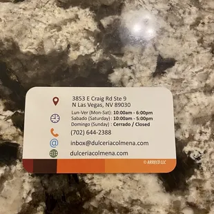 Their business card