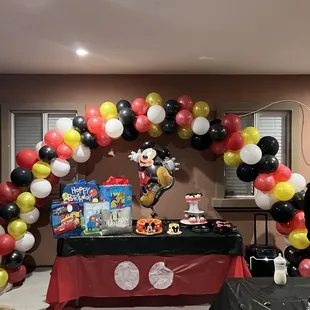 Got all the ballon's ,table clothes ,plates ,candy ,cups ,Mickey ears  Wish i would of took a picture of my piñata but i forgot