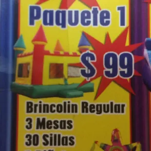 Party rentals! Popcorn machines, cotton candy machines, snow cone machines, karaoke machine, tables, chairs, tents, and bounce houses!