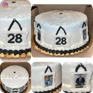 Cake on buttercream frosting