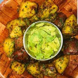 a bowl of guacamole