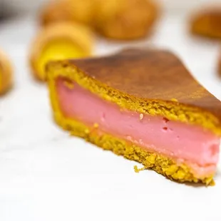 Strawberry-filled cake