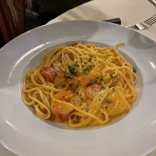 Scampi Fra Diavolo with customized to add cream sauce