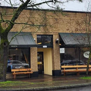 the outside of the building