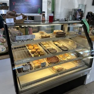a display of pastries and pastries