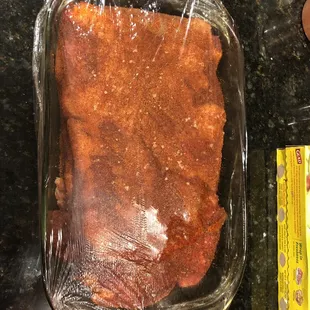 Just got this brisket from Duma. Seasoned by Dave&apos;s Seasoning. Smells great and it&apos;s going on a grill tomorrow morning.