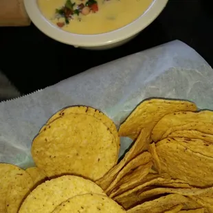 Queso and chips