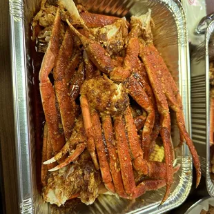 Crab legs wonderful sauce hands down better than the other peeps lol