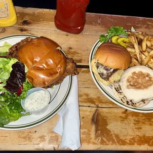 Southern Fried Chicken Sandwich + Dumont Burger