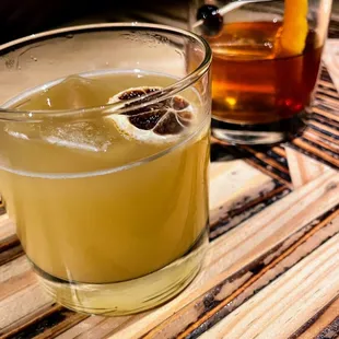 two glasses of cocktail