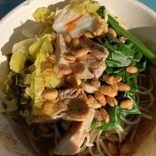 Mala noodles soup with chicken