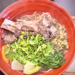 Beef bone broth clear soup