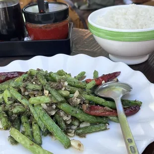 Green D1. Dry fried string beans