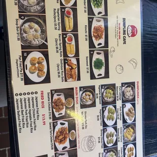 Food menu