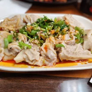 Pork &amp; Shrimp Sichuan Hot Chili Oil Wontons