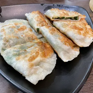 Fried Special Pastry with Organic Leek (Chive)