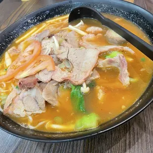 Tomato Lamb Noodle Soup