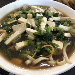 Tofu Noodle Soup with Pickled Cabbage