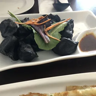 11. Seafood Dumpling with Cuttlefish Ink