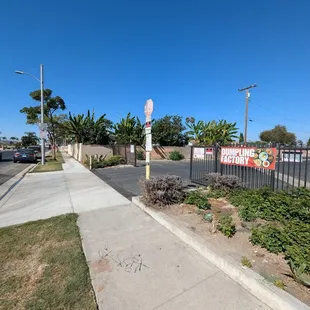 Entrance to the parking lot