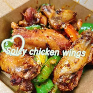 a box of chicken wings