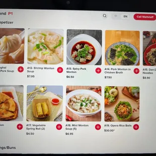 a variety of food items