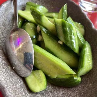 Cucumber Salad with Crushed Garlic