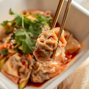 Wontons in Chili Oil