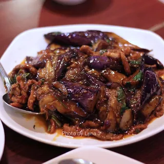 E16. Braised Eggplant with Spicy Fish Sauce E16. AK