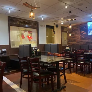 The restaurant layout.