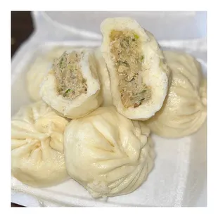 the inside of the dumplings