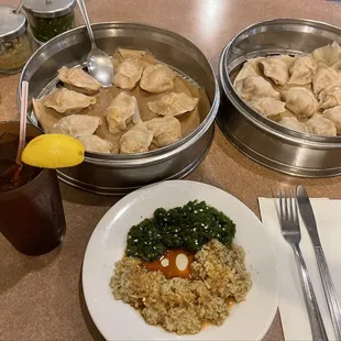 Fantastic Steamed Beef &amp; Steamed Chicken Dumplings n Iced Tea!!!